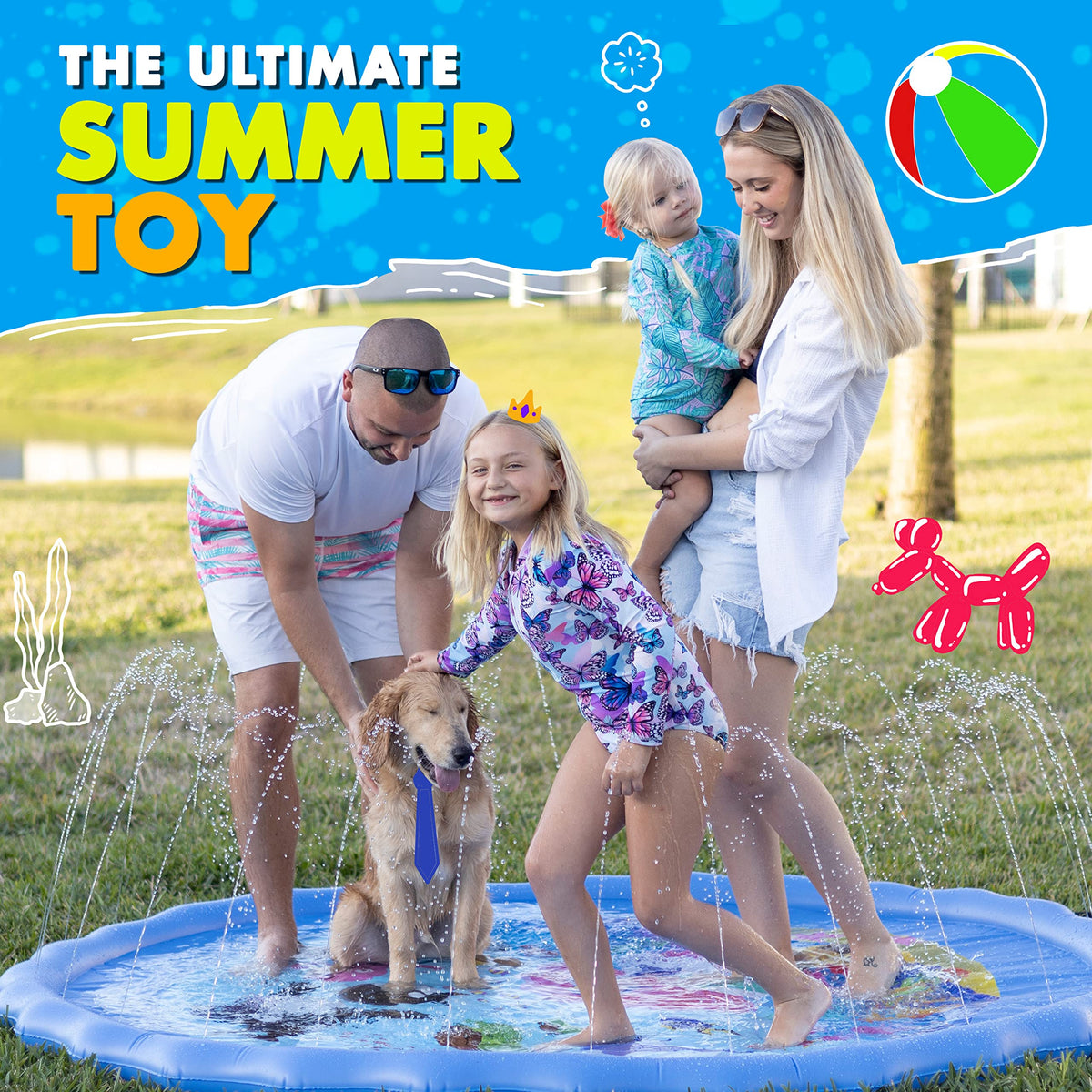 SplashEZ non-slip surface helps prevent slips during splash play.