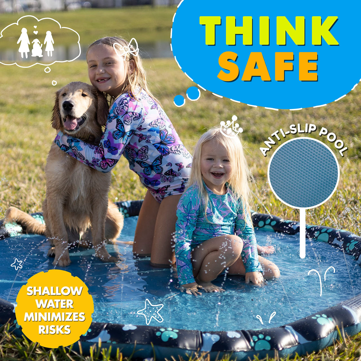 SplashEZ sprinkler feature in action for kids and dogs