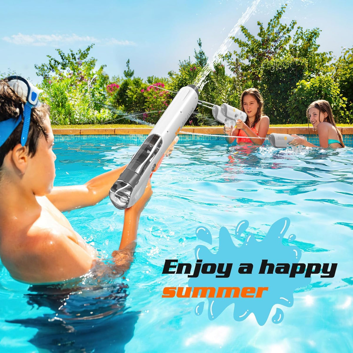Splashora long-range water blaster reaches 32 feet for strategic play