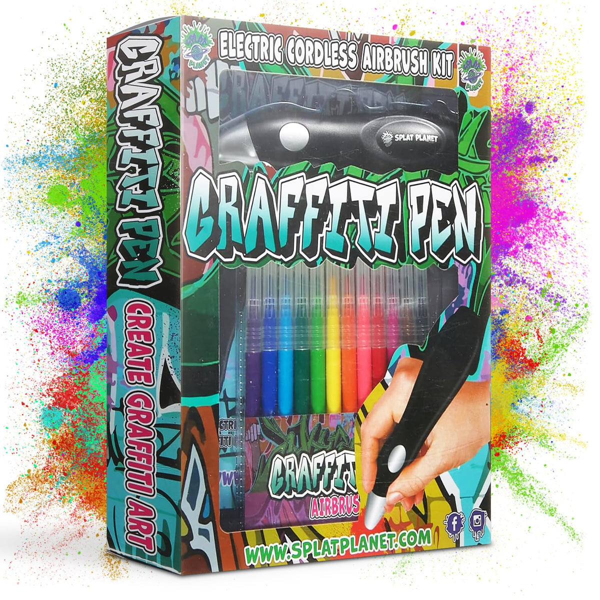 Splat Planet Electric Airbrush Pen — Cordless Rechargeable Watercolor ...