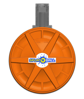 SPLATRBALL orange drum mag compatibility with SRB400 and SRB1200 for easy swaps.