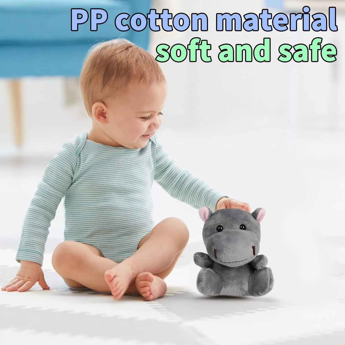 Spoilu zebra mini plush—contrast stripes add color to crafts and prizes.