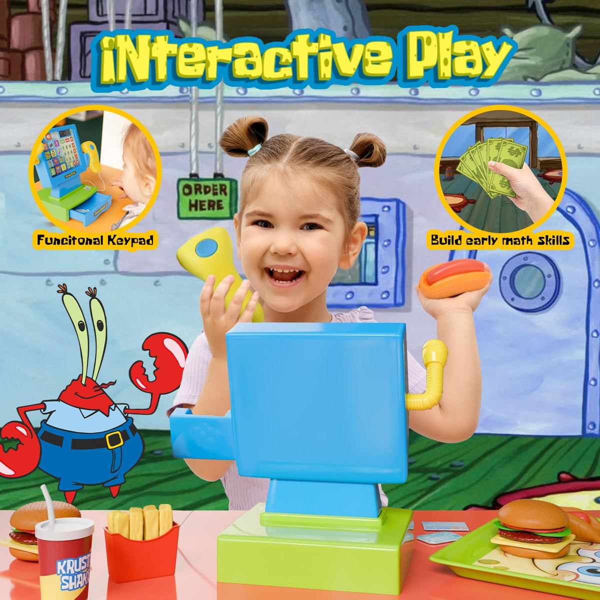 SPONGEBOB SQUAREPANTS play food fries for pretend orders