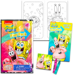 SpongeBob coloring pages and stickers inside compact party packs for kids' events