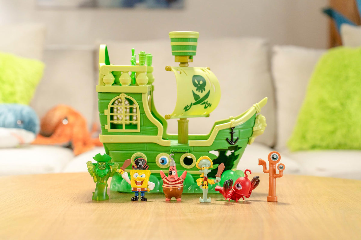 SpongeBob SquarePants crow nest lights brighten nighttime storytelling.