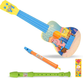 Kids playing SpongeBob instruments together to boost coordination.