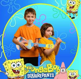 SpongeBob SquarePants musical band with colorfully themed instruments for creative play.