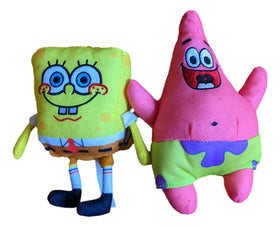 SpongeBob Squarepants plush 10-inch figure, perfect cuddle buddy for play and bedtime.