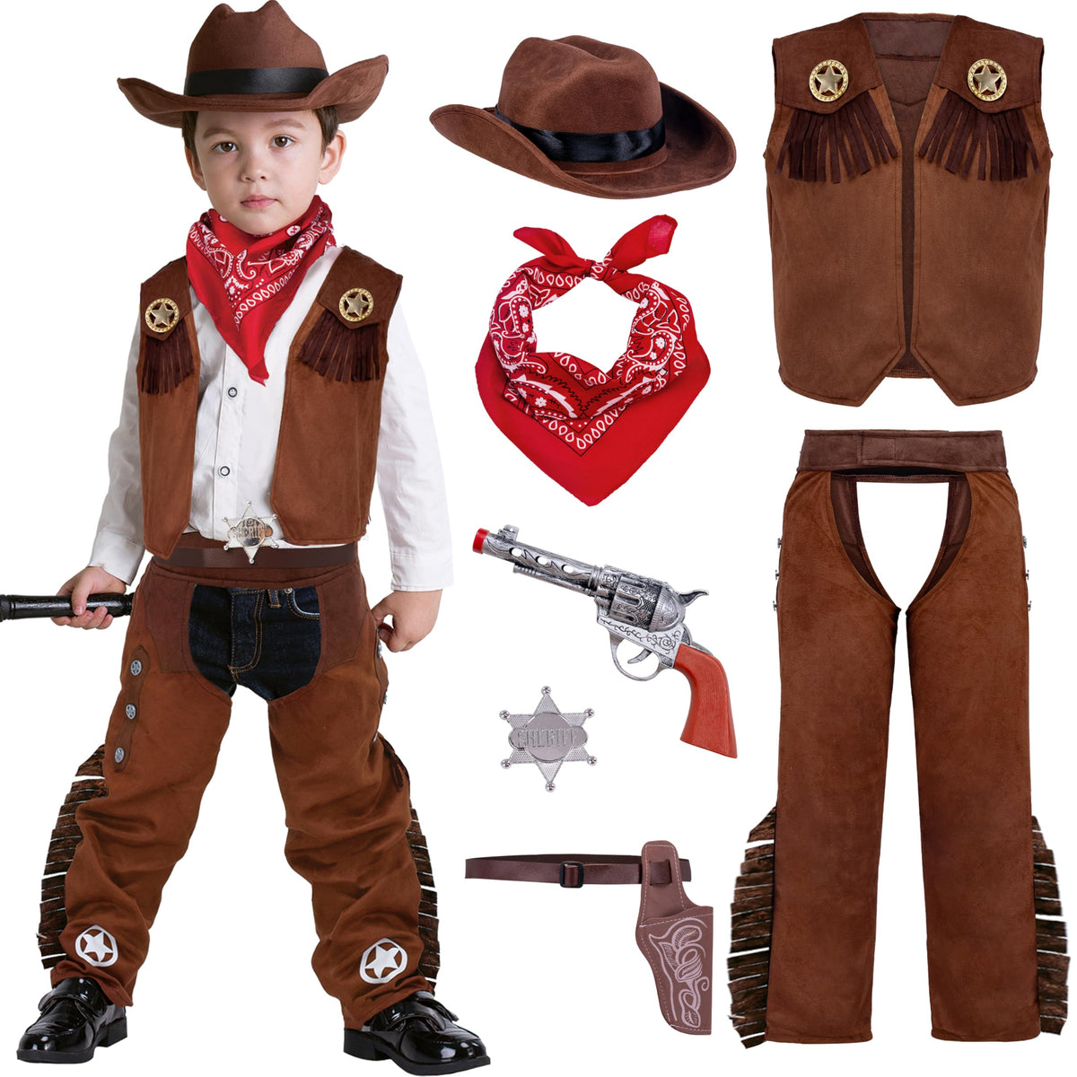 Spooktacular Creations boys cowboy hat set for a complete western look.