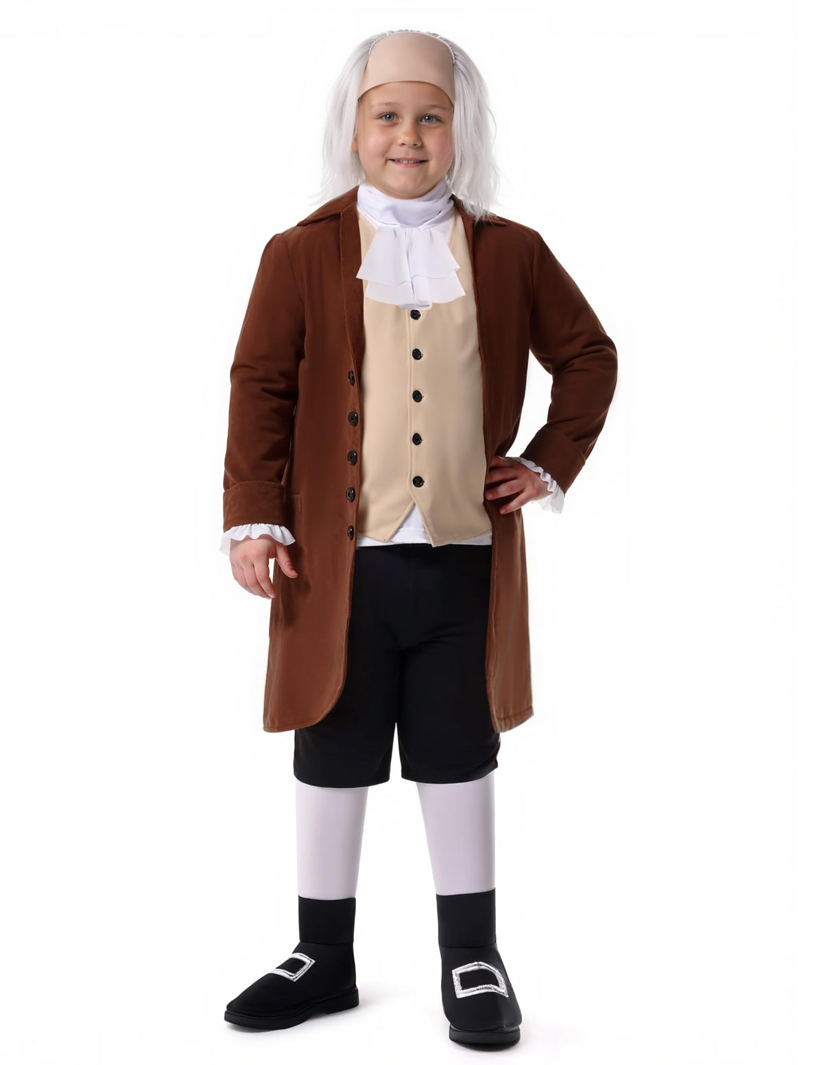 Spooktacular Creations ruffled collar adds period-accurate detail.