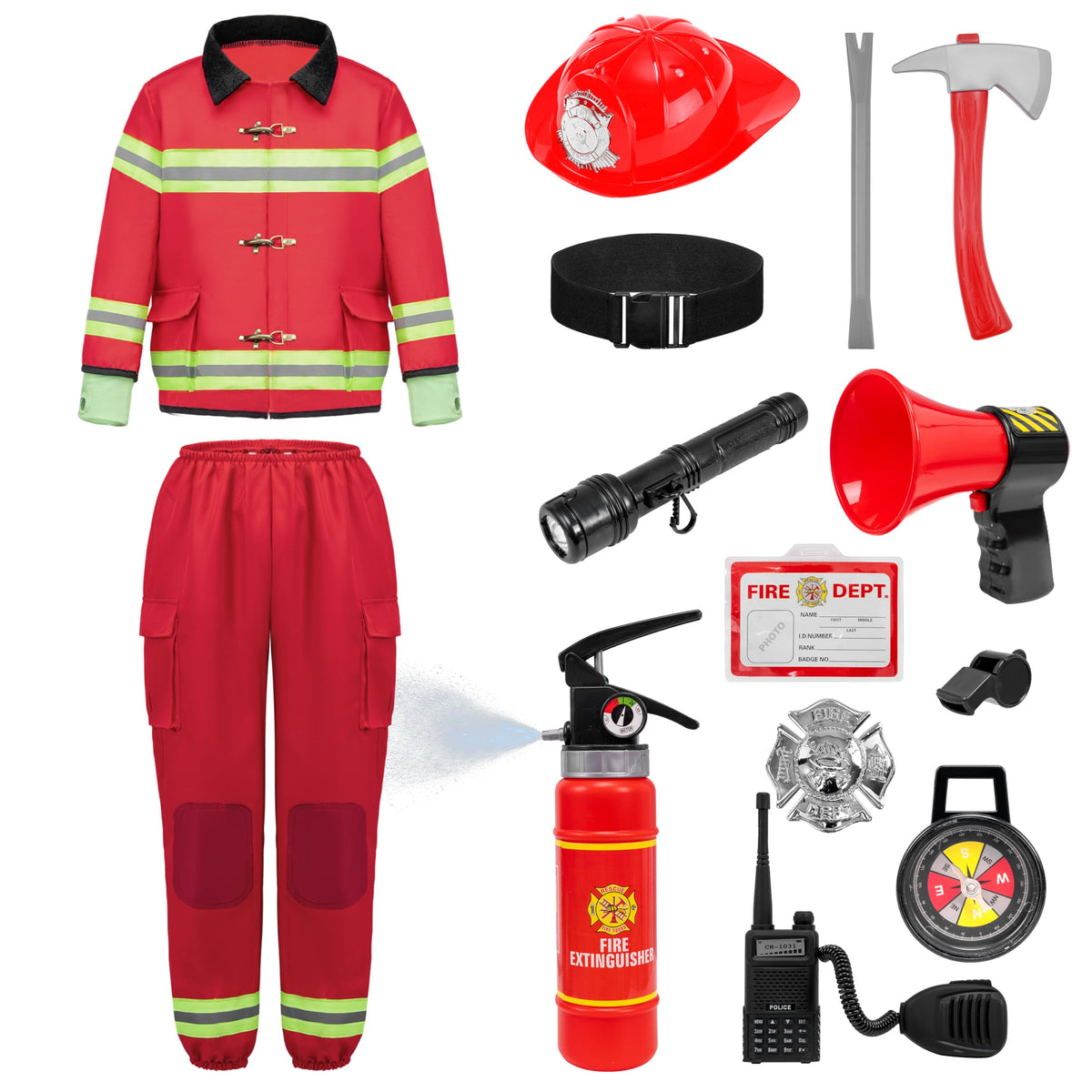 Spooktacular Creations firefighter costume extinguisher; realistic prop for heroic scenes.