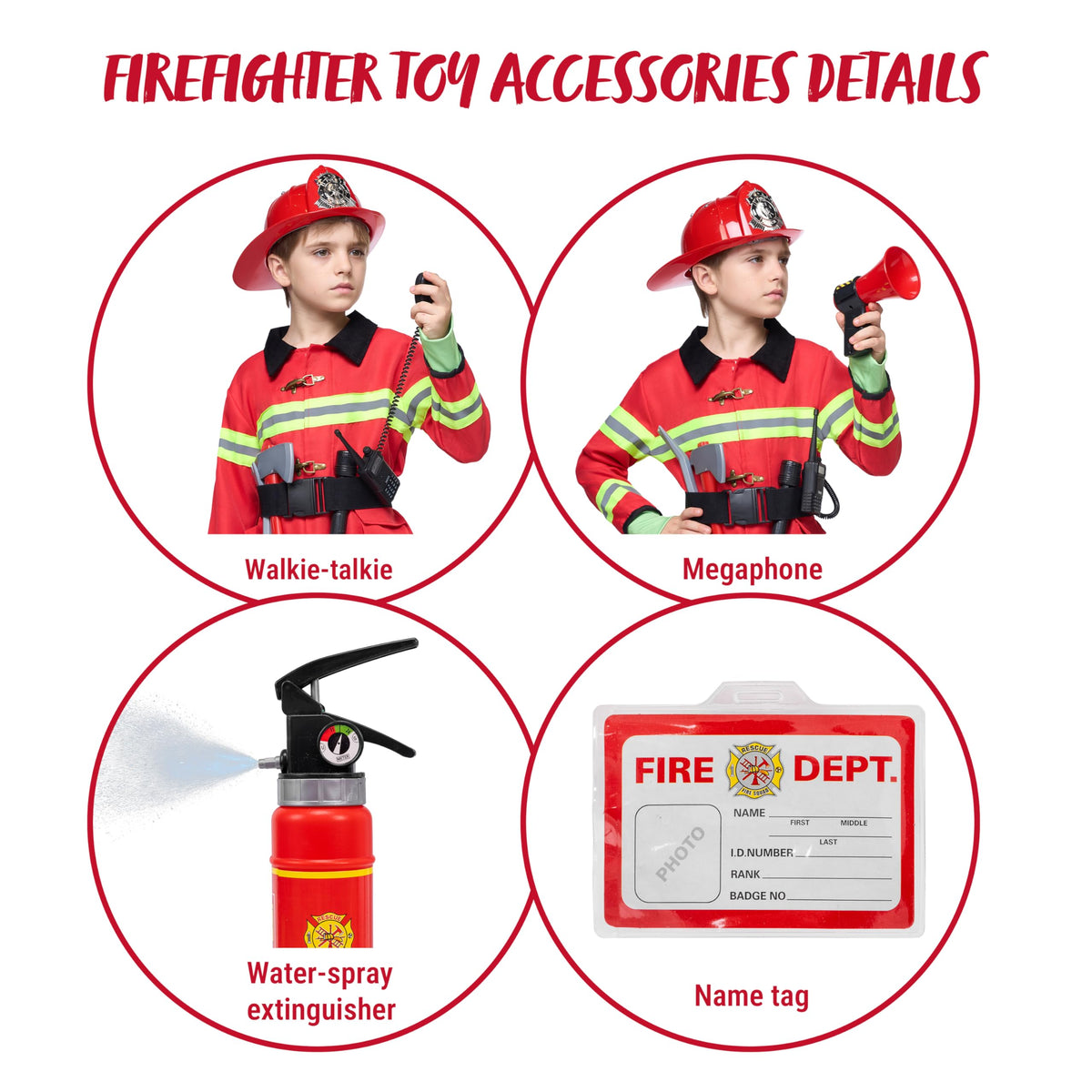 Spooktacular Creations firefighter costume helmet; enhances authentic roleplay.