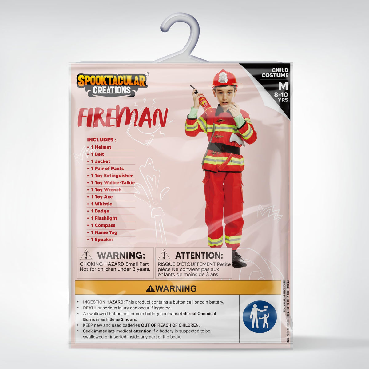 Spooktacular Creations firefighter costume trumpet; fun sound accessory for drills.