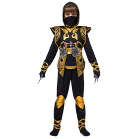 Spooktacular Creations Golden Ninja armour showing added protection for playtime.