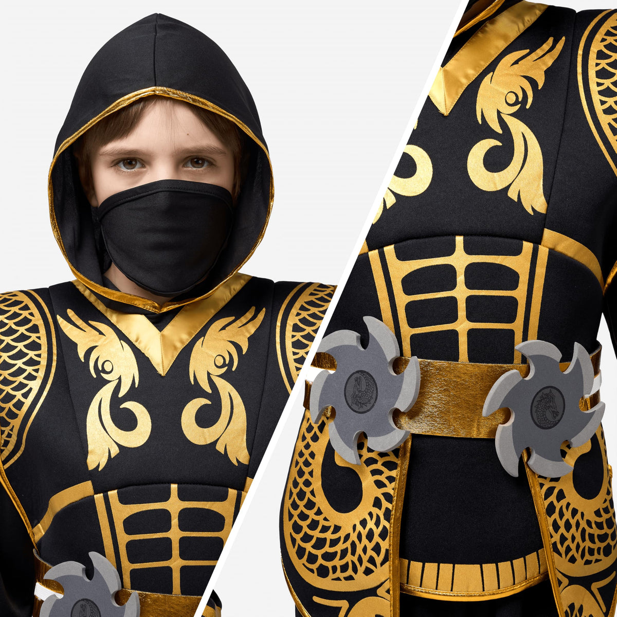 Spooktacular Creations Golden Ninja foam dagger pair for pretend battles.