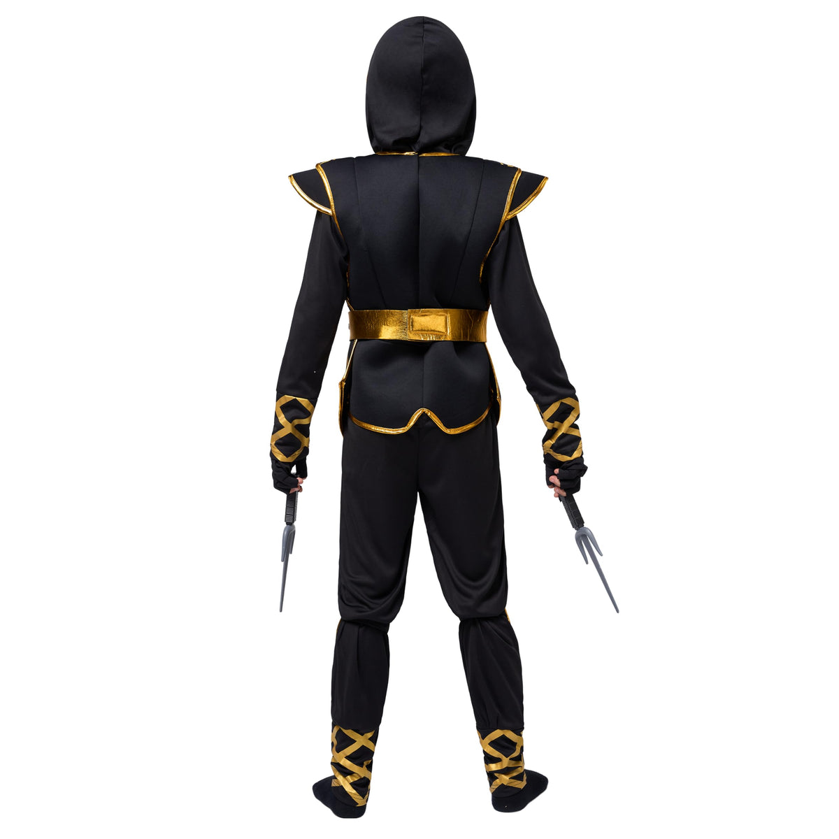 Spooktacular Creations Golden Ninja gloves ideal for action poses.