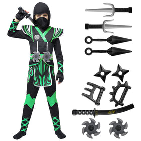 Spooktacular Creations Green Ninja mask for immersive Halloween role play.