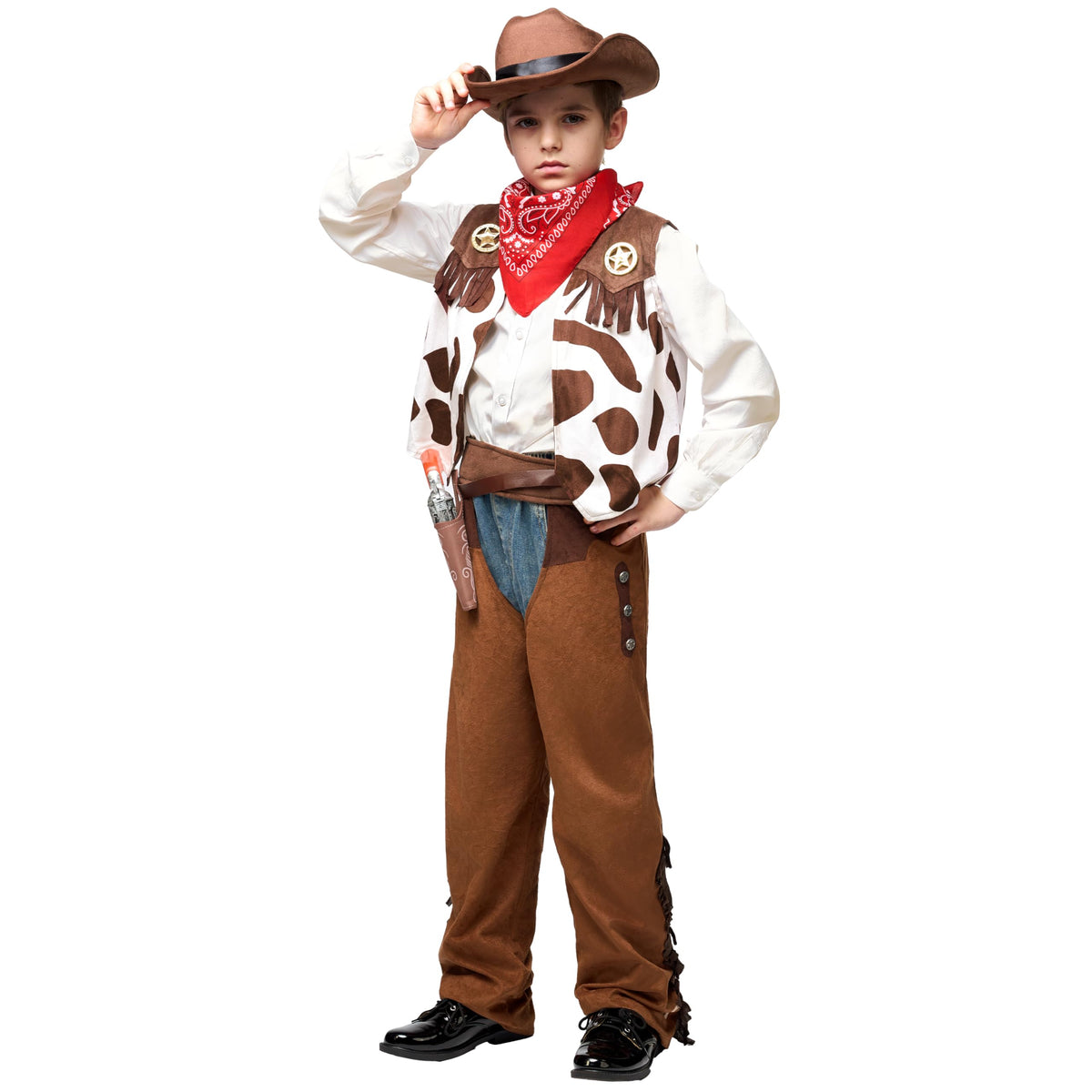 Spooktacular Creations red bandana adds authentic Western flair