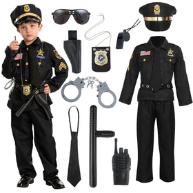 Spooktacular Creations model wearing, shows an authentic police look.