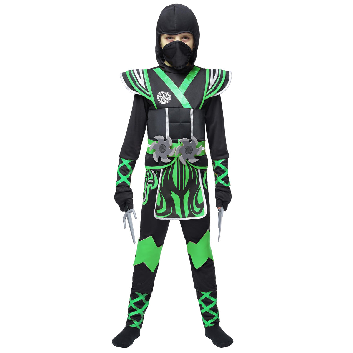 Spooktacular Creations Green Ninja armour adds authentic ninja flair