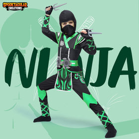 Spooktacular Creations Green Ninja hood for quick costume changes at events