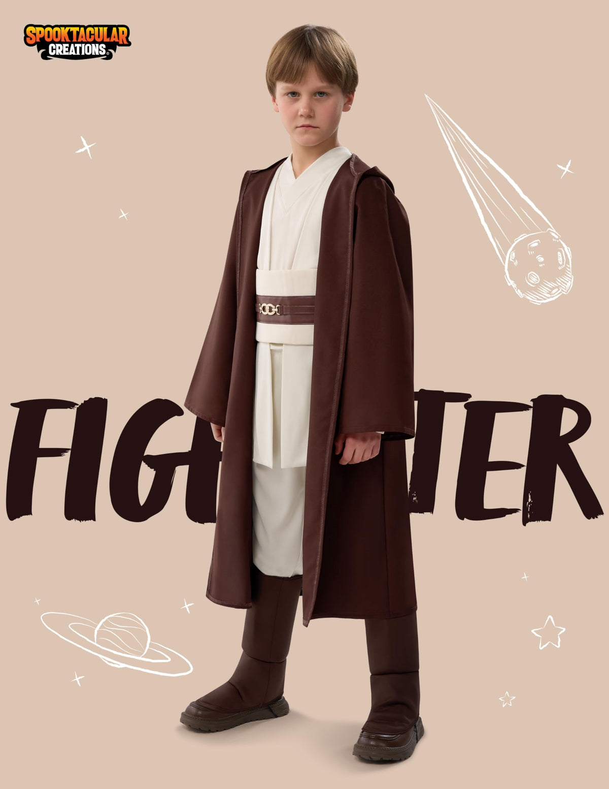 Spooktacular Creations knight costume robe showcases versatile medieval style for parties.