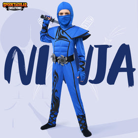 Spooktacular Creations face mask adds stealth finish for ninja dress-up.