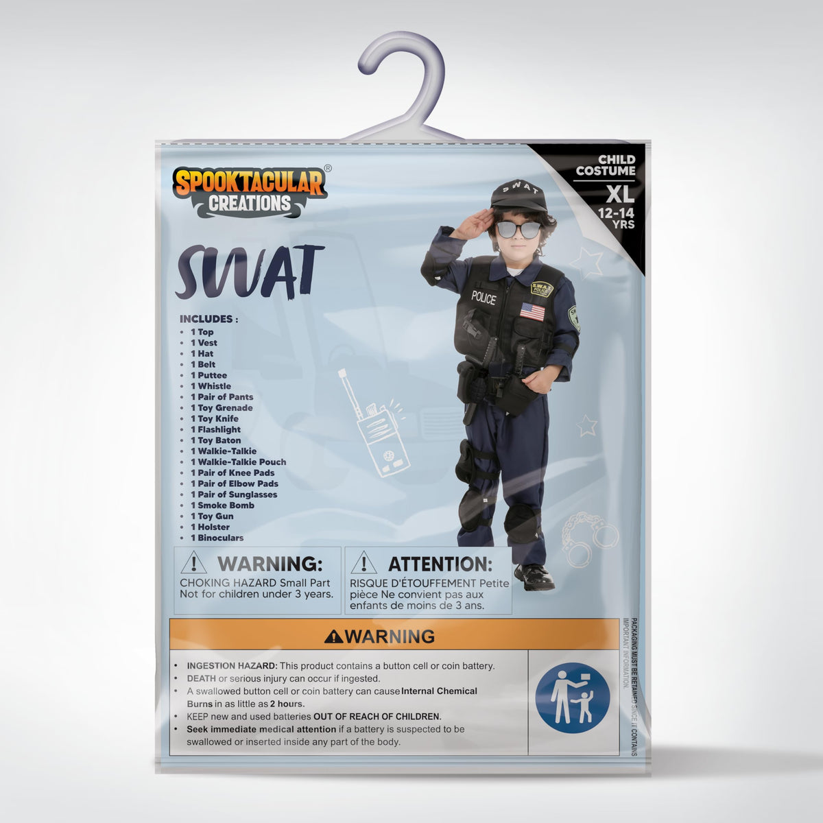 Spooktacular Creations SWAT whistle accessory adds authentic signaling during play.