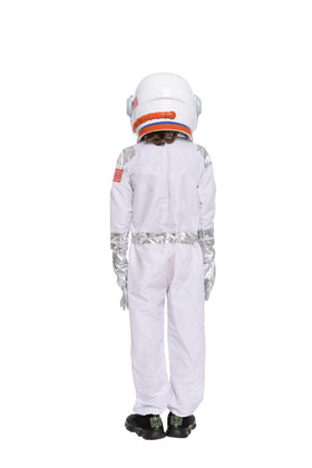 Spooktacular Creations white astronaut outfit for kids with front-zip design.