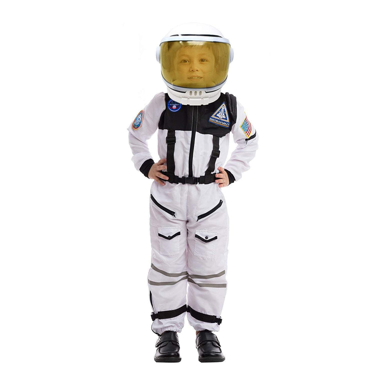 Spooktacular Creations white astronaut costume helmet for kids for cosplay and pretend play.