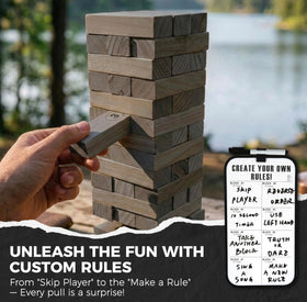 SPORT BEATS 54-pine-blocks stacked for dramatic height and fun