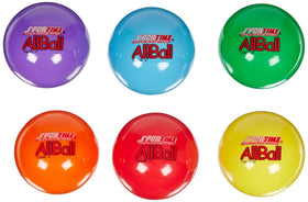 Sportime Inflatable All-Ball 4-inch front view highlighting compact grip for versatile classroom play.