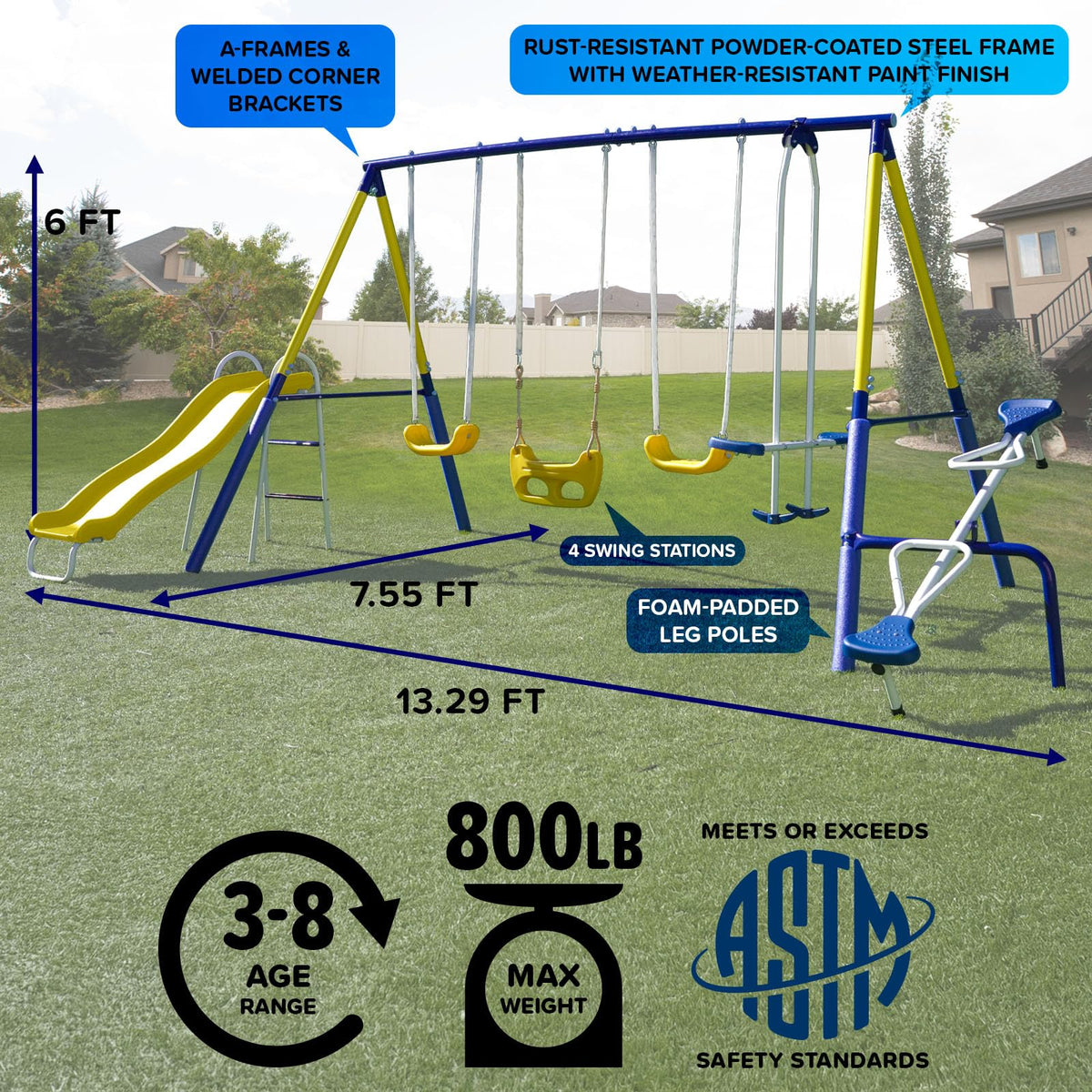 Anchor kit included with Sportspower Royal Fun set to secure installation