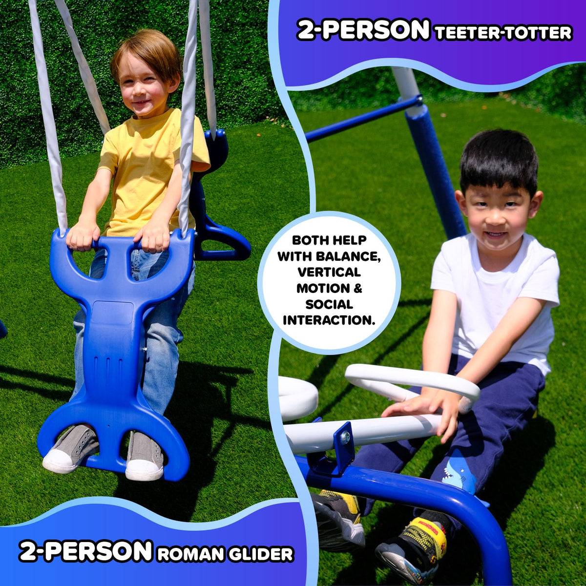 Sportspower Super 9 Roman glider with four-point suspension for stability