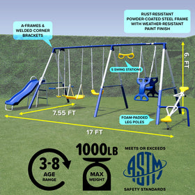 Sportspower Super 9 trapeze bar ready for gym‑style play