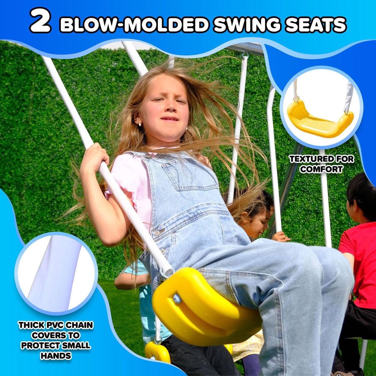 Sportspower Swing and Play two-person glider for cooperative fun outdoors