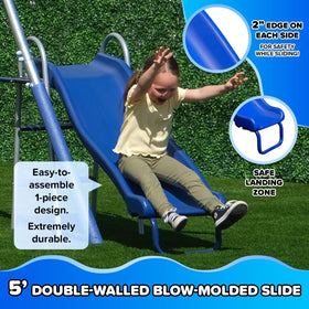 Sportspower Swing and Play two swings for shared backyard fun