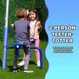 Sportspower Taylor two-person teeter-totter encouraging cooperative play.
