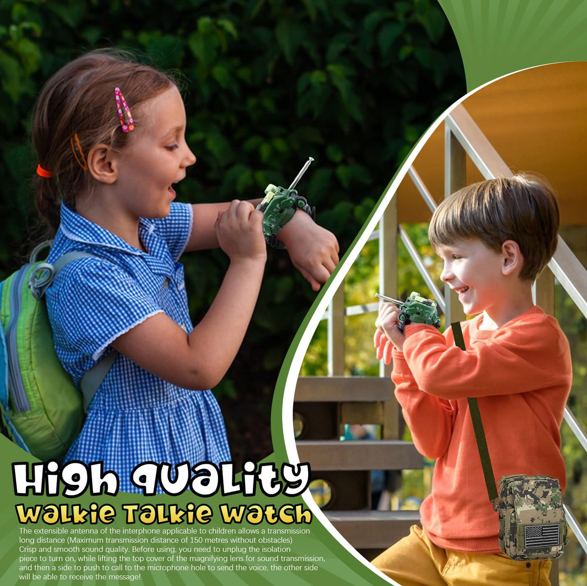 SportsVoutdoors kids binoculars enable close observation of birds and plants.