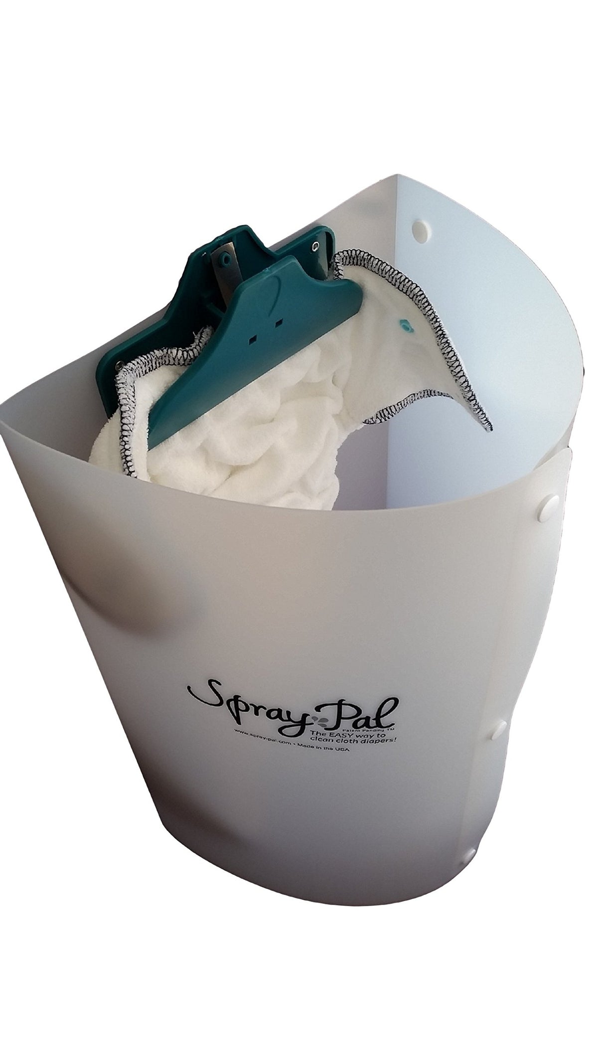 Spray Pal 16-inch shield height keeps diapers away from toilet water.