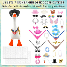 SPRFAIRY mini desk goose vacation dress inspires year-round desk decoration.