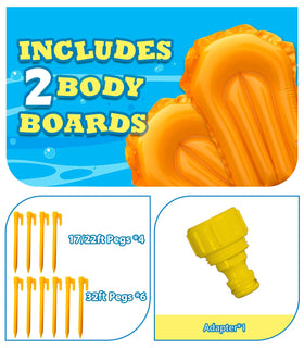Foldable design lets you store the Spring Water slide compactly