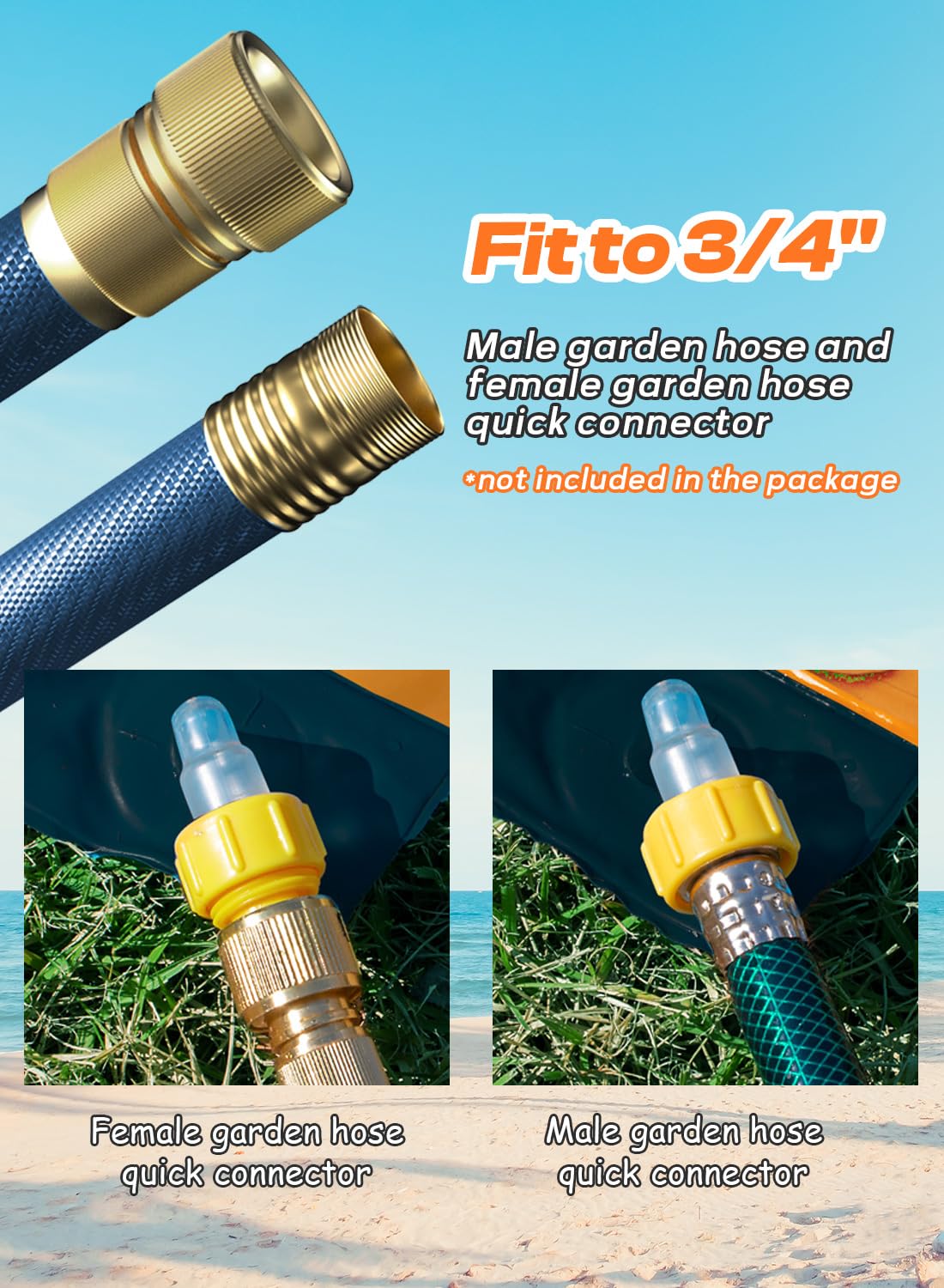 Spring Water sturdy ground nails ensure stable setup on lawn