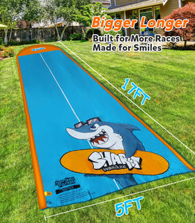 Spring Water slip and slide orange-pattern design for kids' racing