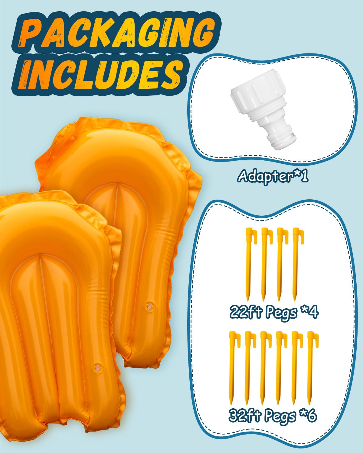 Spring Water Slip and Water Slide stores compactly after use for easy storage.