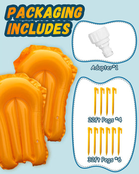 Spring Water Slip and Water Slide stores compactly after use for easy storage.