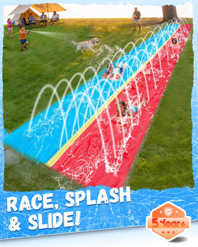 Spring Water thick PVC material offers durable, tear-resistant sliding.