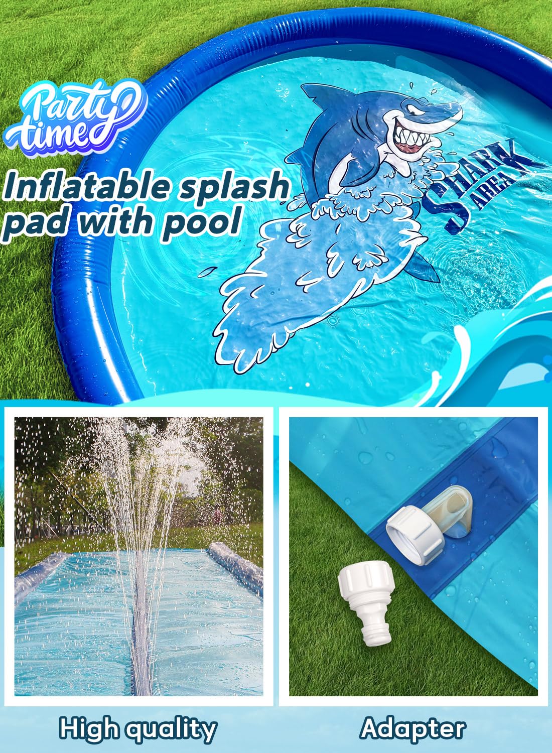 Spring Water includes two inflatable bodyboards for added action