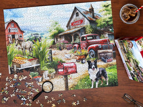 Springbok Coca-Cola Countryside Market USA made puzzle supports craftsmanship