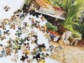 Springbok Coca-Cola Countryside Market unique cut pieces create a challenging experience
